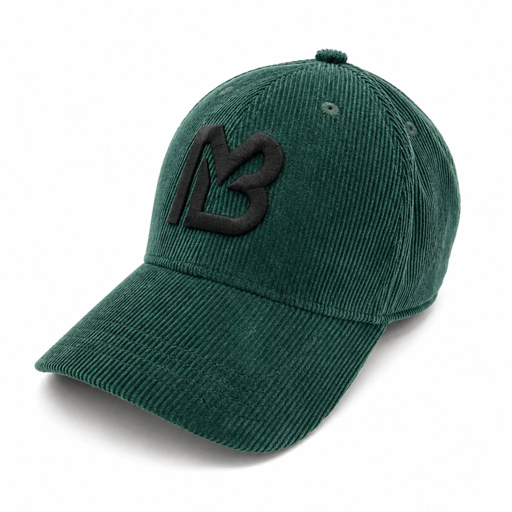 Cappello Emerald Forest in velluto a coste, vista frontale