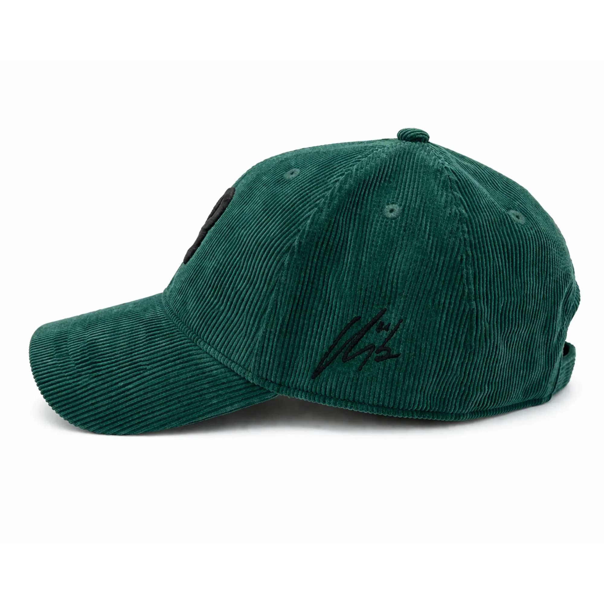 Cappello Emerald Forest in velluto a coste, vista laterale destra
