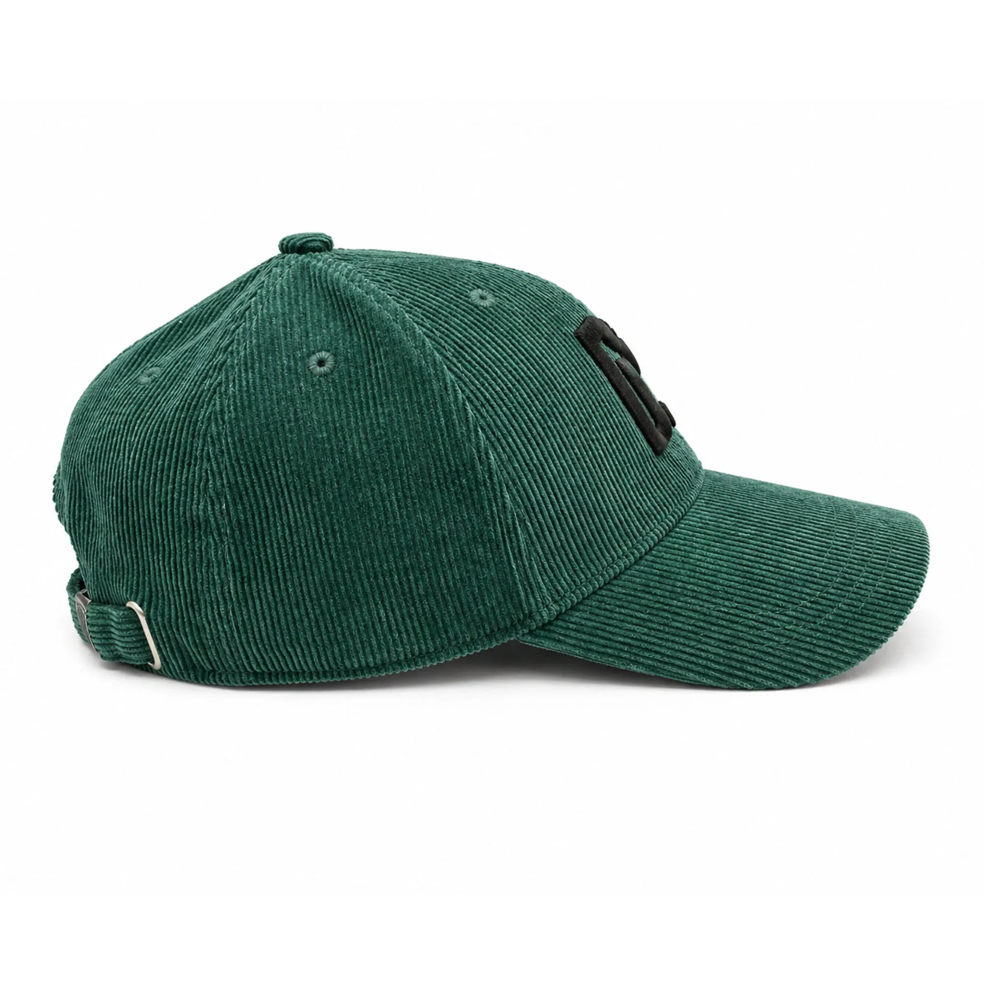 Cappello Emerald Forest in velluto a coste, vista posteriore con fibbia metallica MB